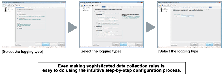 High speed data logger module configuration tool