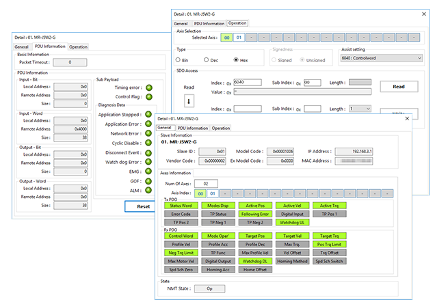 Details of slave station status