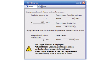 Servo Amplifier Life Diagnosis