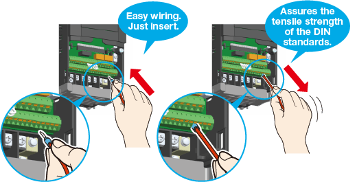 Easy wiring to the control circuit