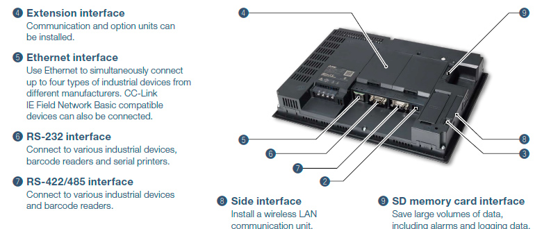 Standard model: rear face