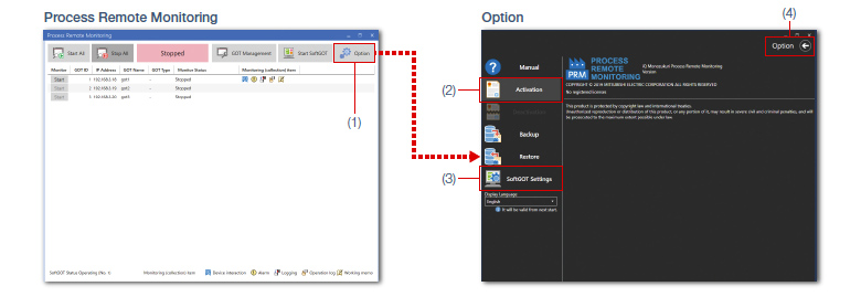 Setting options