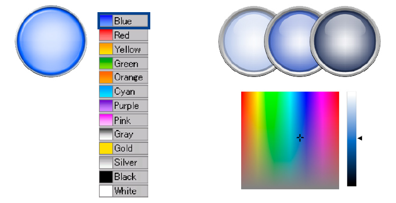 With the vector format, colors can be specified in full color
