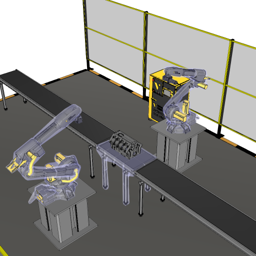 Deburring with Two Robots (OLP)