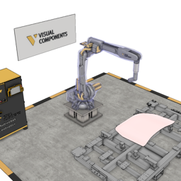 Robot Spraying Cell with Multiple Tools (OLP)