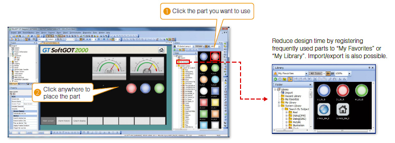 ซอฟต์แวร์ออกแบบหน้าจอ HMI/GOT MELSOFT GT Works3