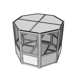 Octagonal Cabin with Three Functional Sections