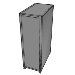 Tall storage cabinet with two doors