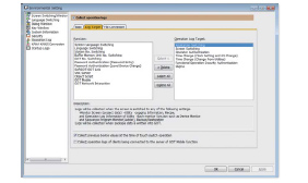หน้าจอตั้งค่าเป้าหมายบันทึกการปฏิบัติงาน (GT Designer3)