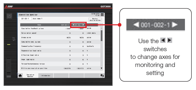 การตรวจสอบและตั้งค่าหลายแกน
